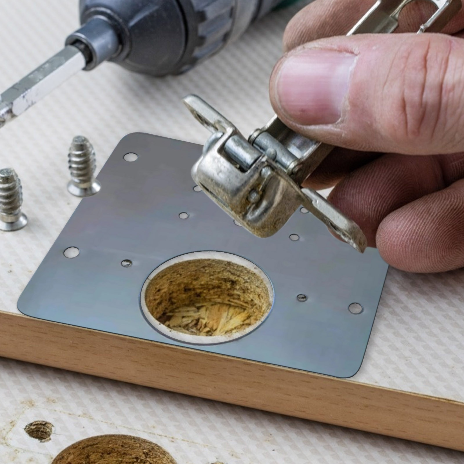 طقم إصلاح باب الخزانة متكون من 10 قطع مع البراغي